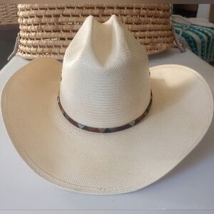Stetson Ivory Western Hat with Dark Band